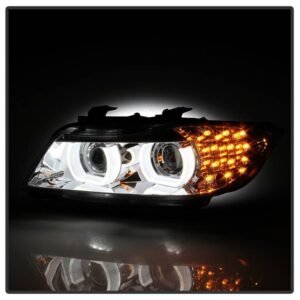 BMW E90 3-Series 09-12 4DR Projector Headlights - Chrome - Image 6
