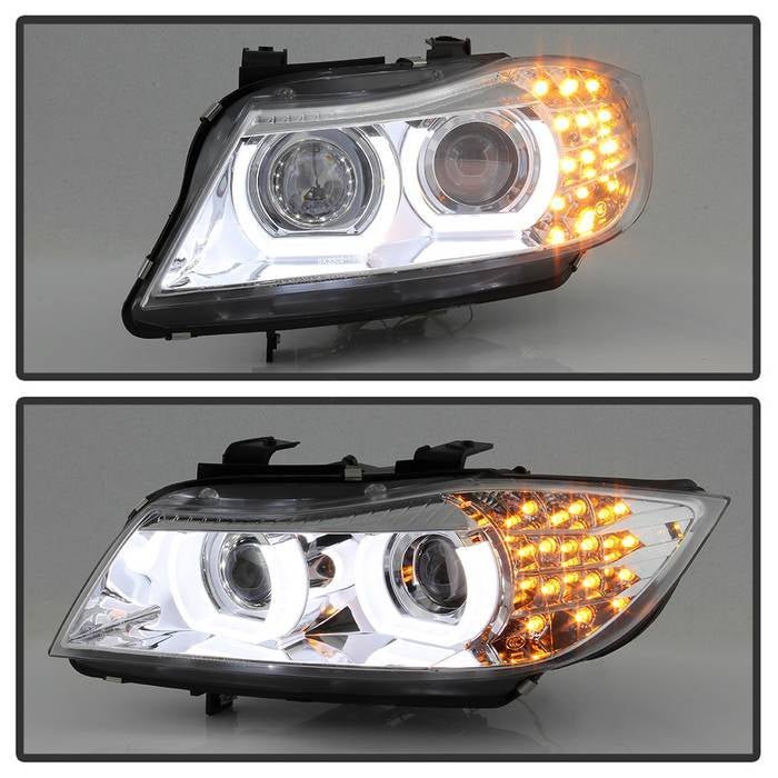 BMW E90 3-Series 09-12 4DR Projector Headlights - Chrome