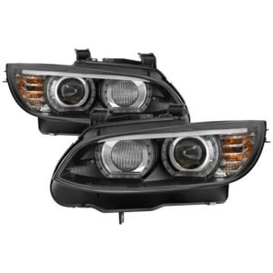 BMW E92 3 Series 08-10 Projector Headlights - Black - Image 1