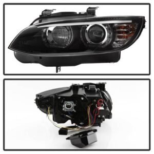 BMW E92 3 Series 08-10 Projector Headlights - Black - Image 2
