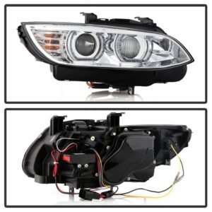 BMW E92 3 Series 08-10 Projector Headlights - Chrome - Image 2