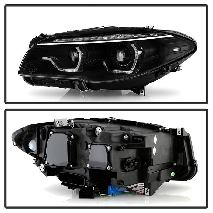 BMW 5 Series F10 2011-2013 Projector Headlights - Black