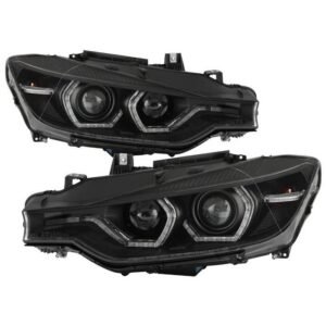 BMW F30 3 Series 2012 - 2014 4DR Projector Headlights - Black - Image 1