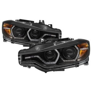 BMW F30 3 Series 2012 - 2014 4DR Projector Headlights - Black - Image 1