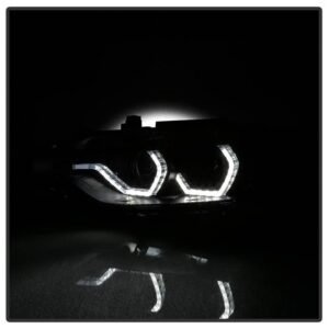 BMW F30 3 Series 2012 - 2014 4DR Projector Headlights - Black Smoke - Image 5
