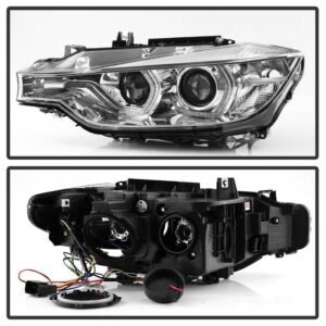 BMW F30 3 Series 2012 - 2014 4DR Projector Headlights - Chrome - Image 2