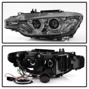 BMW F30 3 Series 2012 - 2014 4DR Projector Headlights - Smoke - Image 2