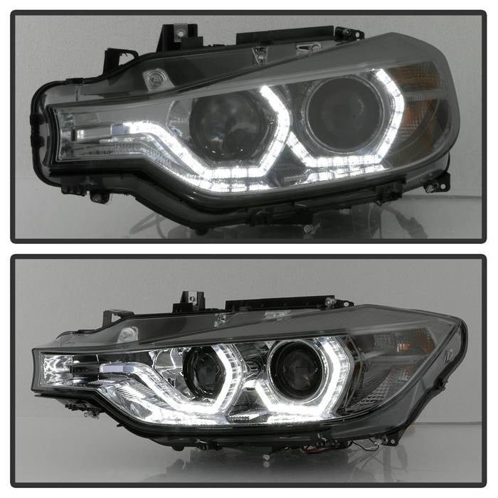 BMW F30 3 Series 2012 - 2014 4DR Projector Headlights - Smoke