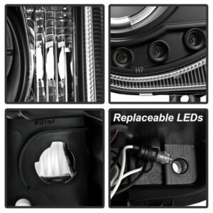 Chrysler 300C 05-10 Projector Headlights - Black - Image 4