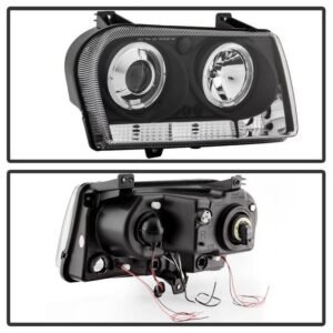 Chrysler 300 05-08 Projector Headlights - Black - Image 2