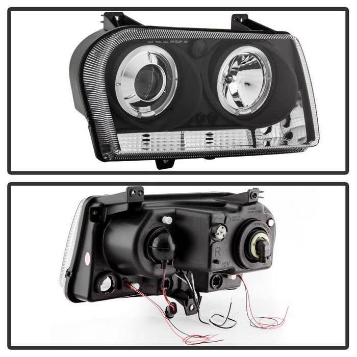 Chrysler 300 05-08 Projector Headlights - Black