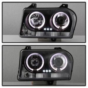 Chrysler 300 05-08 Projector Headlights - Black - Image 8