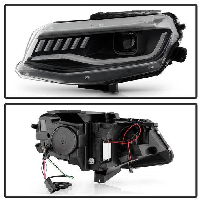 Chevy Camaro 16-18 Halogen Model Full LED Headlights- Black