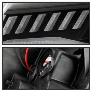 Chevy Camaro 16-18 Halogen Model Full LED Headlights- Black - Image 4