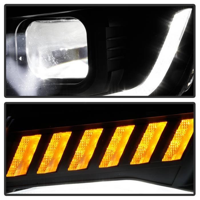 Chevy Camaro 16-18 Halogen Model Full LED Headlights- Black