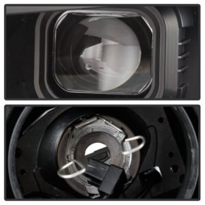 Chevy Camaro 16-18 Halogen Model Projector Headlights- Black - Image 3