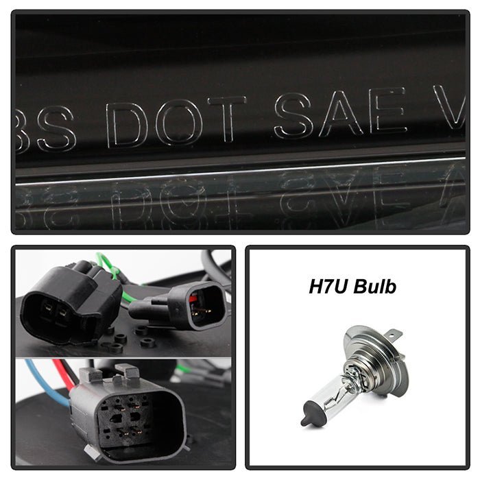 Chevy Camaro 16-18 Halogen Model Projector Headlights- Black