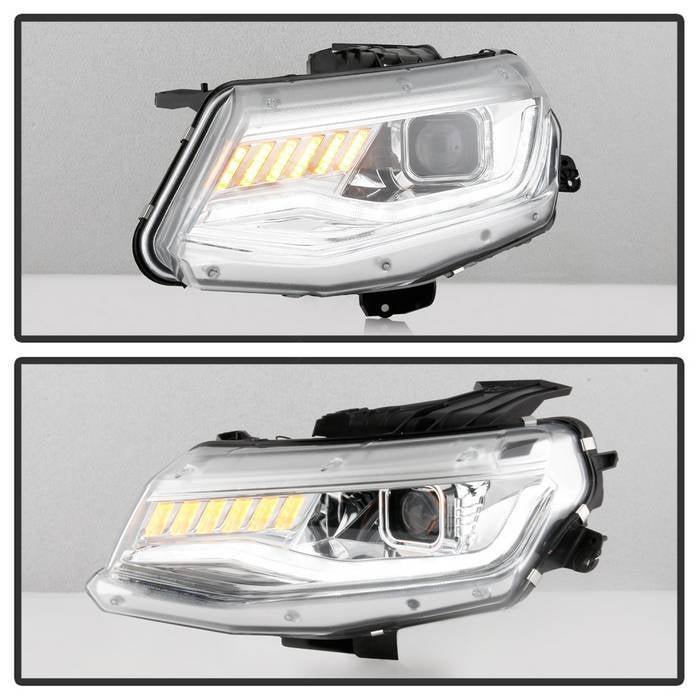 Chevy Camaro 16-18 Projector Headlights-Sequential Turn Signal- Chrome