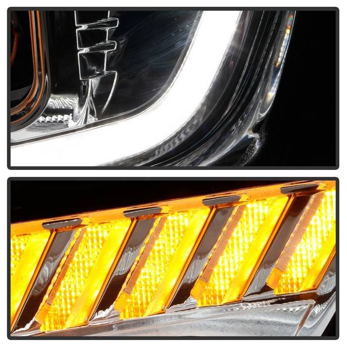 Chevy Camaro 16-18 Projector Headlights-Sequential Turn Signal- Chrome