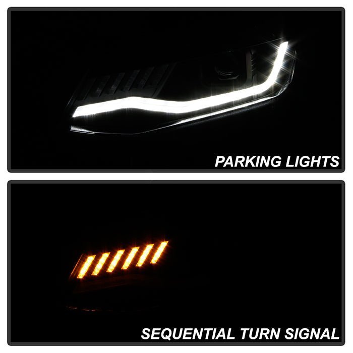 Chevy Camaro 16-18 Projector Headlights - Sequential Turn Signal - Black