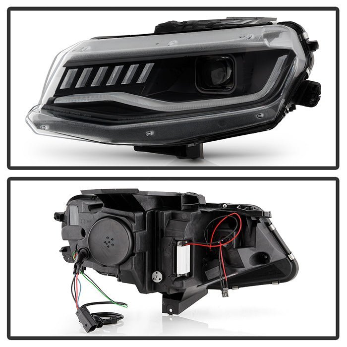 Chevy Camaro 16-18 Projector Headlights - Sequential Turn Signal - Black