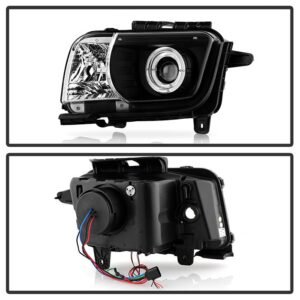 Chevy Camaro 10-13 Projector Headlights- LED Halo - Black - Image 3
