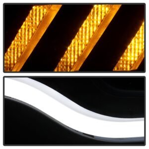 Chevy Camaro 2010-2013 Equipped Headlights - Sequential LED Switchback Turn Signal Lights - Black - Image 9