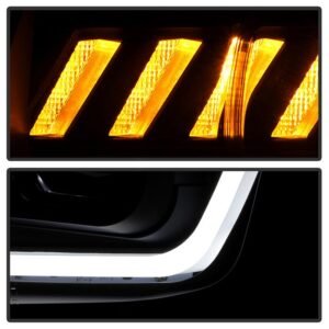 Chevy Camaro 2010-2013  Projector Headlights - Sequential LED Switchback Turn Signal Lights - Black - Image 10