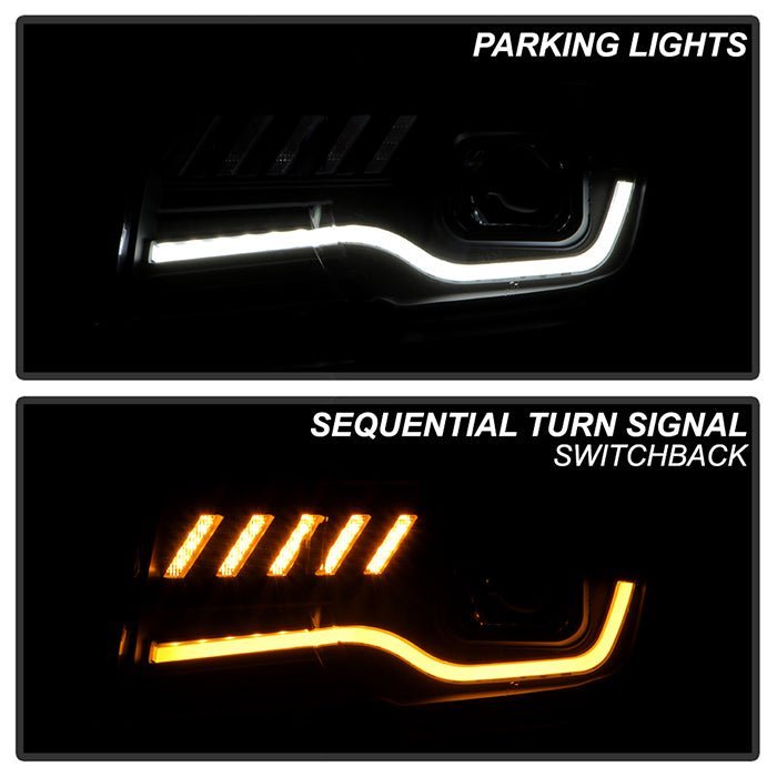 Chevy Camaro 2010-2013  Projector Headlights - Sequential LED Switchback Turn Signal Lights - Black
