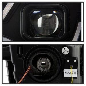 Chevy Camaro 2010-2013  Projector Headlights - Sequential LED Switchback Turn Signal Lights - Black - Image 3