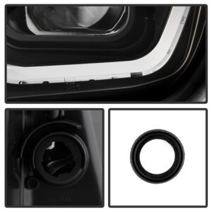 Chevy Camaro 2010-2013  Projector Headlights - Sequential LED Switchback Turn Signal Lights - Black - Image 4
