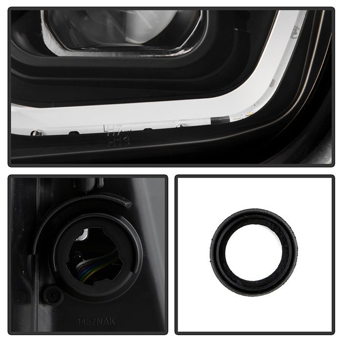 Chevy Camaro 2010-2013  Projector Headlights - Sequential LED Switchback Turn Signal Lights - Black
