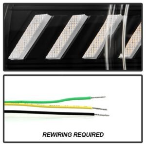 Chevy Camaro 2010-2013  Projector Headlights - Sequential LED Switchback Turn Signal Lights - Black - Image 5