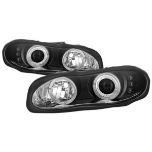 Chevy Camaro 98-02 Projector Headlights - LED Halo - Black - Image 1