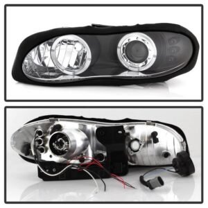 Chevy Camaro 98-02 Projector Headlights - LED Halo - Black - Image 2