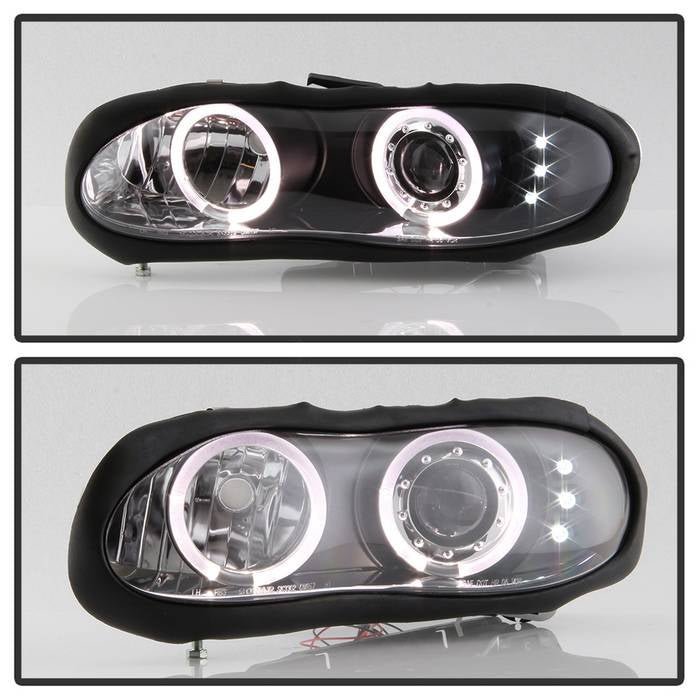 Chevy Camaro 98-02 Projector Headlights - LED Halo - Black