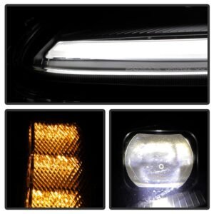 Chevy Corvette 2005-2013 Equipped Headlights - Sequential LED Turn Signal -  Black - Image 10