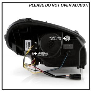 Chevy Corvette 2005-2013 Equipped Headlights - Sequential LED Turn Signal -  Black - Image 7