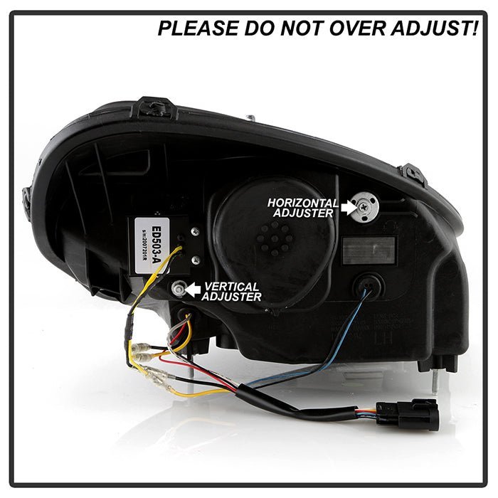 Chevy Corvette 2005-2013 Equipped Headlights - Sequential LED Turn Signal -  Black