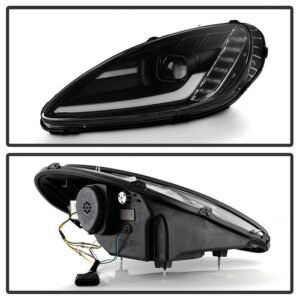 Chevy Corvette 2005-2013 Projector Headlights - Sequential LED Turn Signal - Black - Image 2