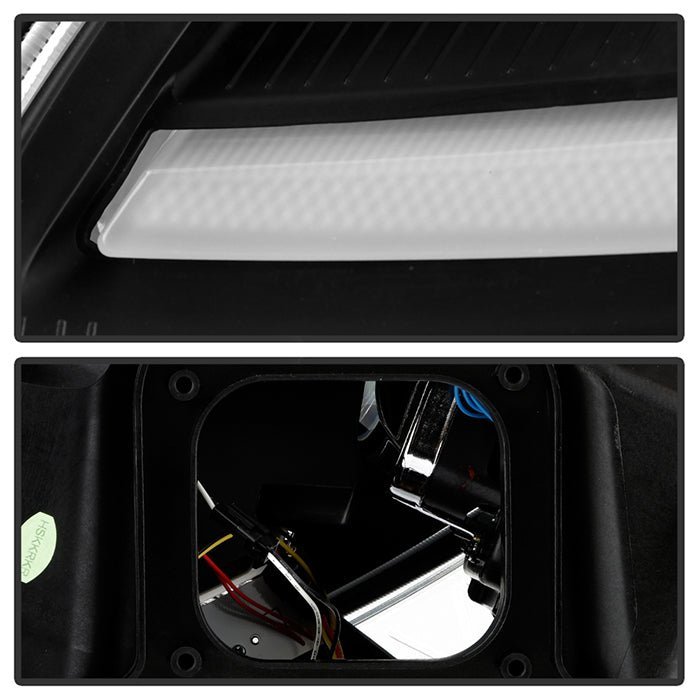 Chevy Corvette 2005-2013 Projector Headlights - Sequential LED Turn Signal - Black