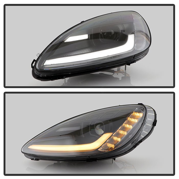 Chevy Corvette 2005-2013 Projector Headlights - Sequential LED Turn Signal - Black