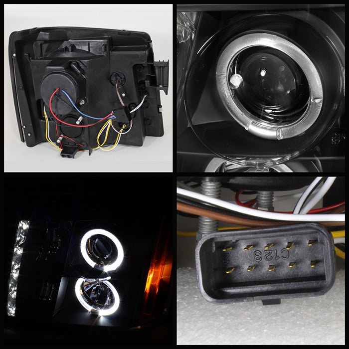 Cadillac Escalade 02-03 Projector Headlights - Black