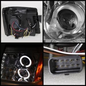 Cadillac Escalade 02-03 Projector Headlights -Chrome - Image 2