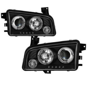 Dodge Charger 06-10 Projector Headlights - Black - Image 1