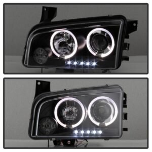 Dodge Charger 06-10 Projector Headlights - Black - Image 8