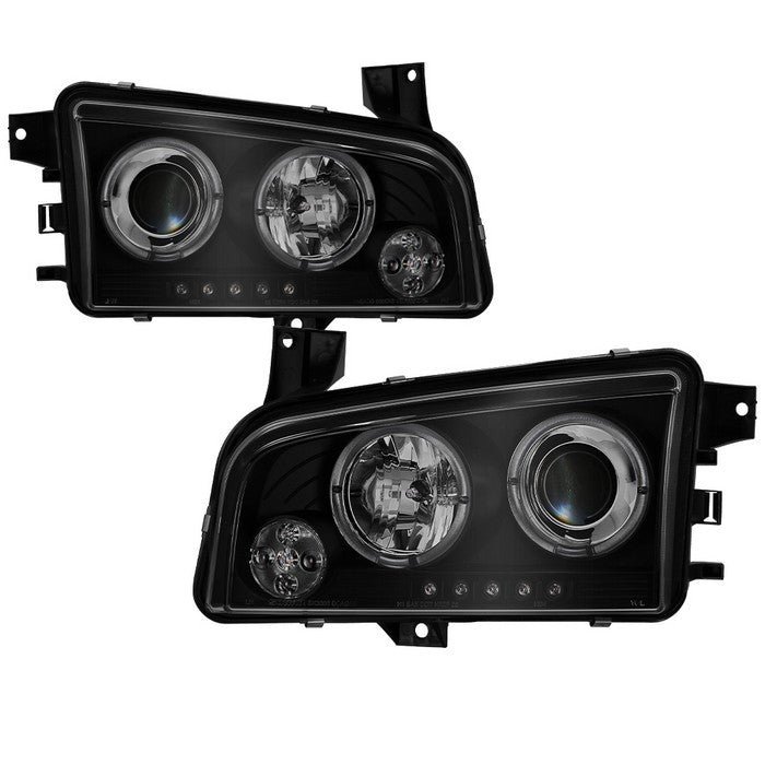 Dodge Charger 06-10 Projector Headlights -Black Smoke