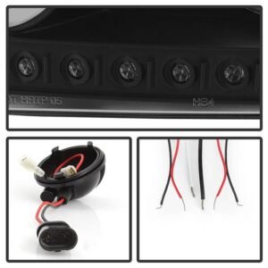 Dodge Charger 06-10 Projector Headlights -Black Smoke - Image 4