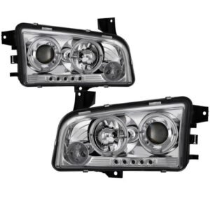 Dodge Charger 06-10 Projector Headlights- Chrome - Image 1