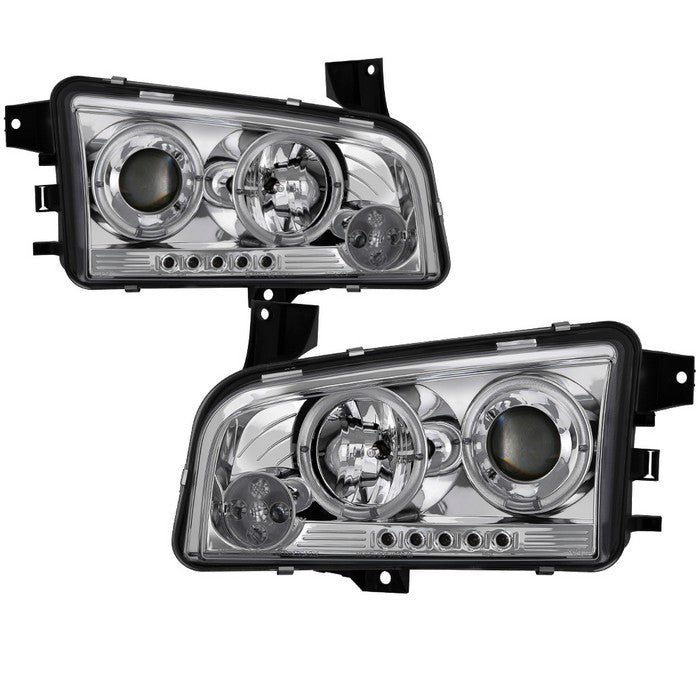 Dodge Charger 06-10 Projector Headlights- Chrome